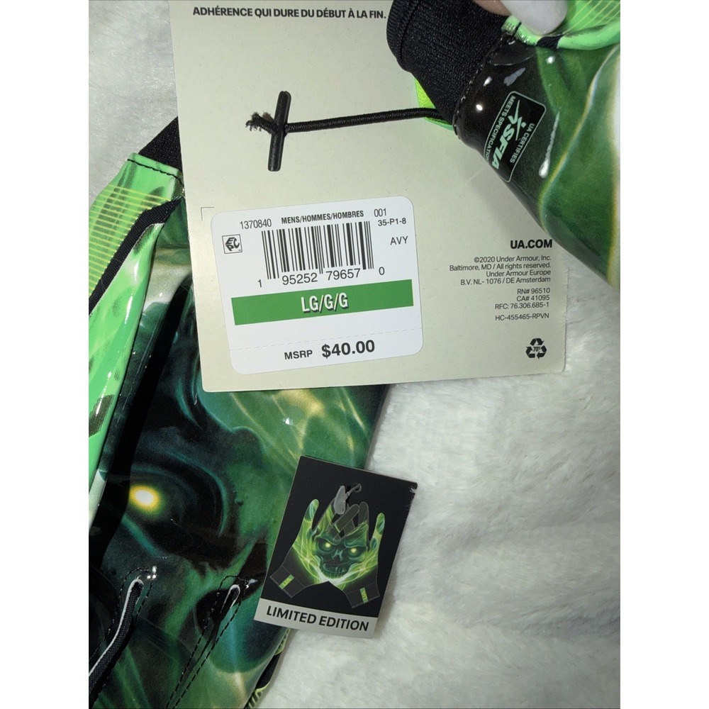 Under Armour UA F8 Skull Limited Edition Football Gloves Grip Men's Large - Picture 3 of 3